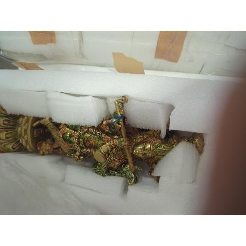 eSplanade Brass Krishna Kishan Murti Idol Statue Sculpture | Pooja Idols | Home Decor (15 Inch)
