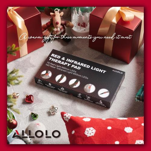 ALLOLO Red Light for Body, 3 in 1 LEDs Red Light Belt with Timer Remote Control, 660nm 850nm Infrared Light Pad for Body Waist Shoulder Knee, 12.6 x 6.3 Large Area