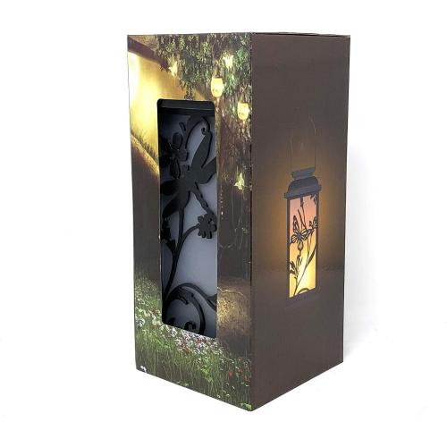 allgala LED Flame Effect Lantern Lamp-Butterfly and Dragfly Scene