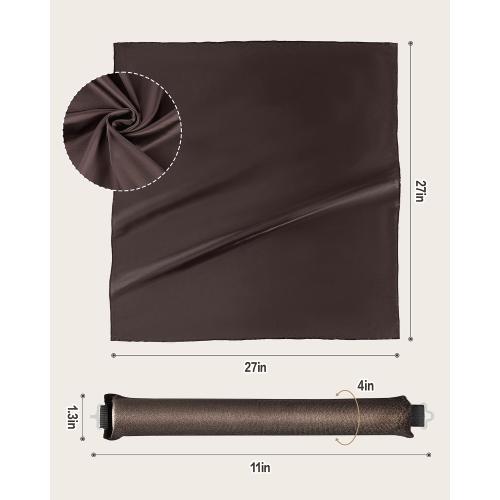 Seritant Heatless Curls Overnight with Satin Head Scarf, Velvet Hair Rollers for Blowout Look, No Heat Curling Rod for Long Thick Hair, Soft Sleep In Flexi Rods