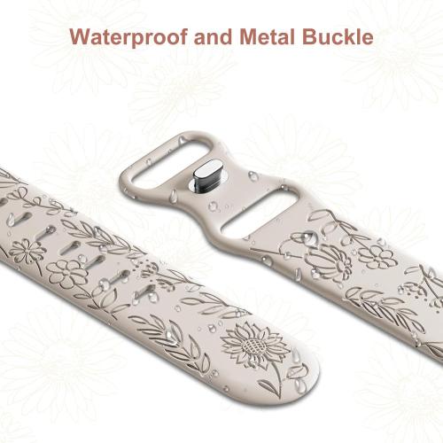 3 Pack Flower Pattern Bands Compatible with IDW13 IDW16 IDW19 Smartwatch,22mm Soft Silicone Strap for Fitpolo/Woneligo IDW13/FITVII HM57/H56/ID208 Plus/TOOBUR/ENOMIR/Gydom/Veryfit IDW19 Watch