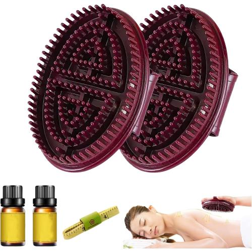 2Pcs Meridian Massage Brush, Full Body SPA Relaxation Massager Brush, Acupressure Meridian, Scalp Massage, Full Body Relaxation Comb,Beauty Salon Professional MeridianBrush