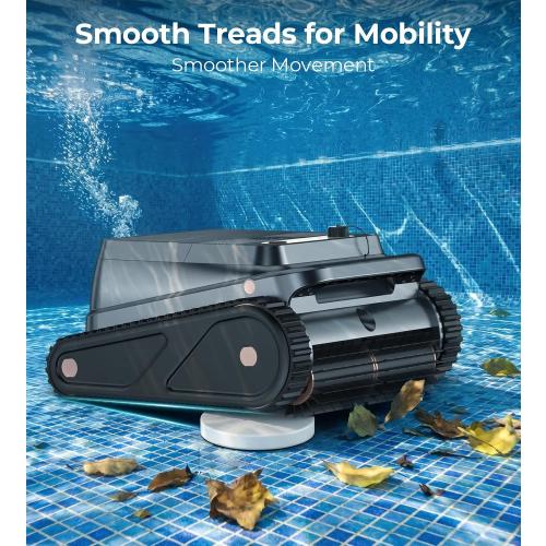 Cordless Robotic Pool Cleaner for Walls & Waterline, Automatically Climbs & Cleans, No Hand-Scrubbing, Auto-Docking, 150min Runtime Pool Vacuum Robot for Inground Pools up to 2600 Sq.ft