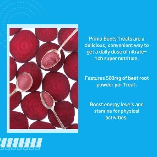 Consult Health - Primo Beets Treats Gummies - Circulation Super Nutrition with Beet Root Powder - Black Cherry Flavor