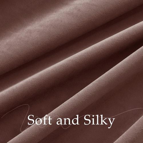 NICETOWN Dusty Rose Pink Blackout Velvet Curtains for Girls Room