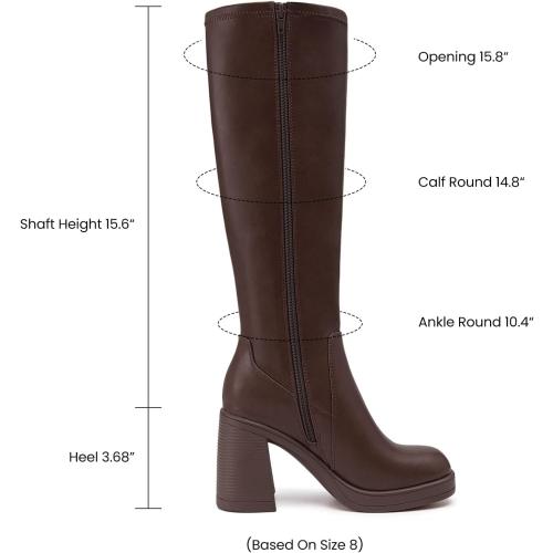 SIZE 8.5 ❗❗Athlefit Knee High Boots for Women Stretch Chunky Platform Tall Boots