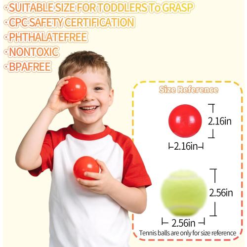 Ball Pit Balls for Kids, Plastic Refill 2.2 Inch Balls, 100 Pack, Bright Colors, Phthalate and BPA Free, Includes a Reusable Storage Bag with Zipper