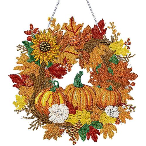 AYTHSRIC Halloween Diamond Art Hanging Kits for Adults Beginners, DIY Acrylic 5D Special Shaped Crystal Diamond Gem Art Painting Hanging Ornament for Home Wall Decor and Gift (Style1)