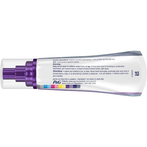 Crest 3D White Deep Stain Remover Brilliant White Toothpaste, 3.1 oz (Pack of 2), Whiter Teeth in 1 Day, Enamel Safe Fluoride Toothpaste for Fast Stain Removal and Prevention