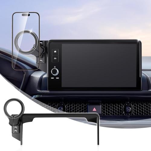 pop-tech Car Phone Holder for Honda CR-V HR-V 2023 2024 2025 2026: for MagSafe Magnetic Cell Phone Mount for HRV CRV Accessories 7/9 inch Screen - Touchscreen Cradles Strong Magnets for iPhone Samsung
