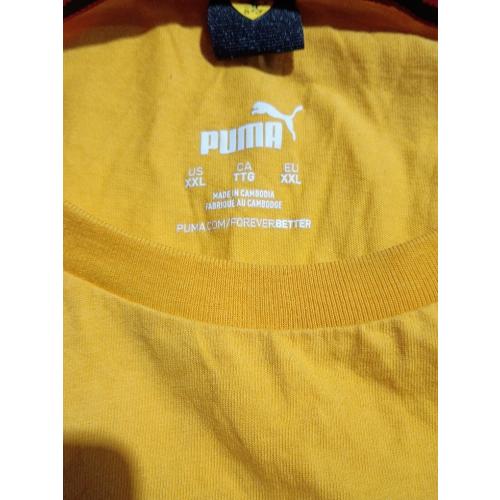 PUMA Mens Scuderia Ferrari Race Tonal Shield Crew Neck Short Sleeve Casual Tops Casual (XL)