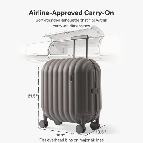 artrips Carry On Luggage 20 Inch for Business Travel & Short Trips, Italian-Inspired Lightweight Hard Shell Suitcase, German PC Matte Shell, Airline Approved, TSA Lock, PINK‼️