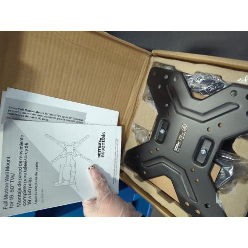Best Buy Essentials Full Motion TV Wall Mount with Mounting Hardware Included, (New)