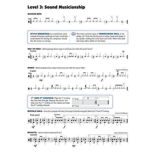 Sound Innovations for Concert Band, Bk 1: A Revolutionary Method for Beginning Musicians (Percussion---Snare Drum, Bass Drum & Accessories), Book & Online Media