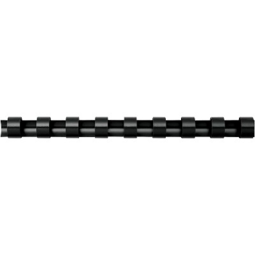 Fellowes Plastic Comb Bindings 1/4 Diameter 20 Sheet Capacity Black Combs/Pack 52366