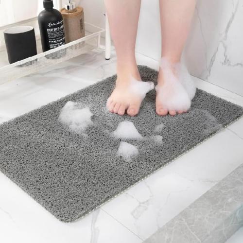 Hargiis Non-Slip Bathtub Mat, Anti Slip Shower Mat, Fast Drying Bathtub Mats, Foot Scrubber Mat, Anti Slip Mat for Tub, Floor, Bathroom, Kitchen, Home, Hotel (Grey 36×24)