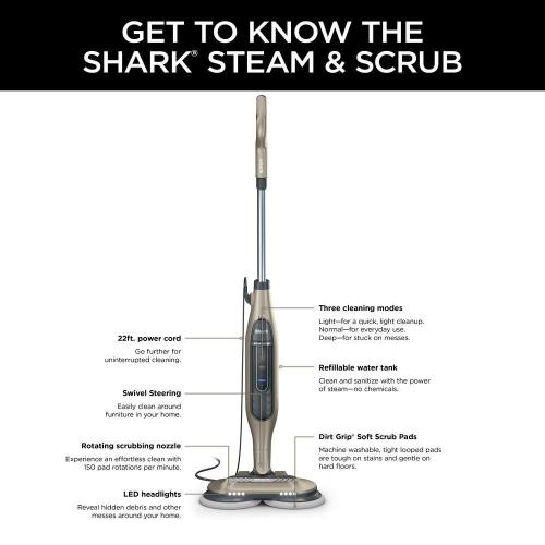 Steam and Scrub All-in-One Scrubbing and Sanitizing Hard Floor Steam Mop S7001