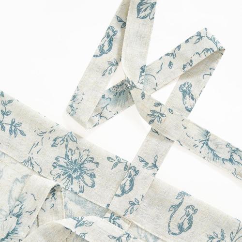 JINCHAN Tie Up Valance Curtain Floral for Windows 54 Inch 1 Panel Blue