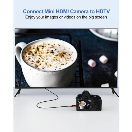 Mini HDMI to HDMI Cable 15FT, 4K HDMI to Mini HDMI Cable 18Gbps