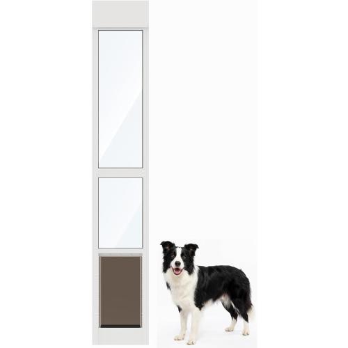 Dog Door for Sliding Glass Door, Pet Door for Large Dogs Up to 75 lbs, Heavy-Duty Aluminum Frame Doggy Door, 75 4/5 to 80 3/10 Adjustable Height