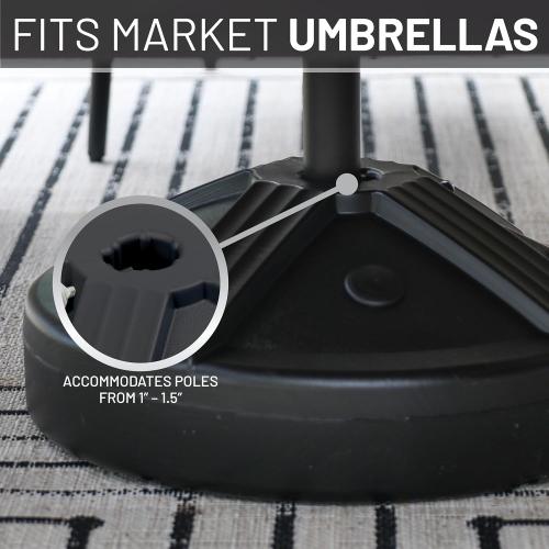 US Weight Durable 50 Pound Fillable Umbrella Base Designed to be Used with a Patio Table