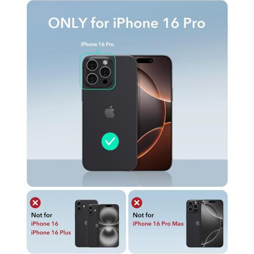 ESR for iPhone 16 Pro Case, Camera Control Cover, Compatible with MagSafe, Shockproof Military-Grade Protection, Magnetic Phone Case for iPhone 16 Pro, Classic Hybrid Case, Clear