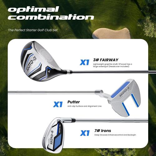 SPARK-25 - Junior Golf Club Sets for Ages 3–14 | 5, 6, or 7 Pieces
