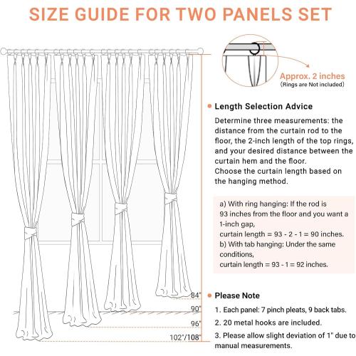 Brown Total Blackout Linen Pinch Pleated Curtains 96 Inches Long