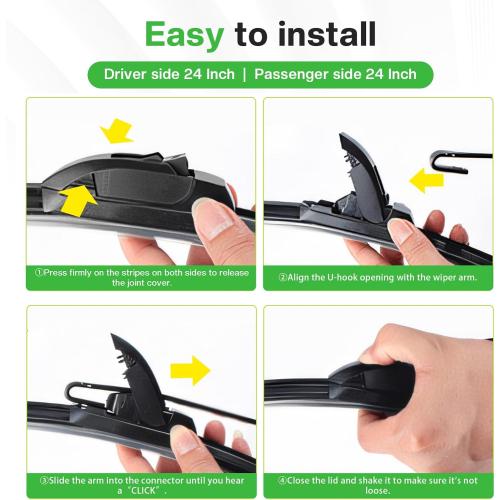 24 24 2 Pack Front Wiper Blades Set for 2019-2022 Dodge Ram 1500