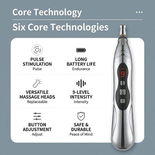 Pen, Multi-Functional 5-in-1 Pen (Silver)