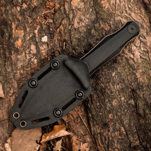 Dispatch Tactical Fixed Blade Knife, 3.89 8Cr13Mov Steel Blade with Ergonomic G10 Handle, Full Tang Double Edge Survival Knives with Kydex Sheath Horizontal & Vertical for Outdoor Activities