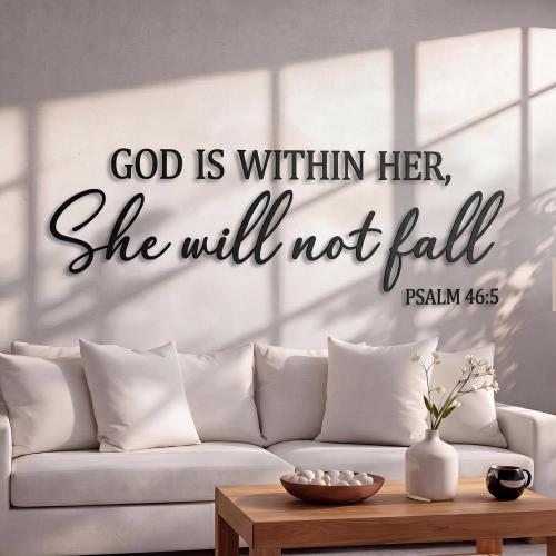 AceOrbit Bible Verse Wall Art 3D Wooden Letters Scripture Sign Her