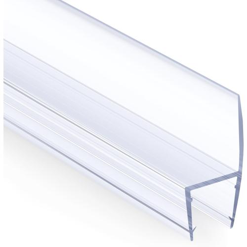 AmazerBath 5 PCS Shower Door Side Seal Strip for 1/2 Inch Glass - 15.75 Inches x 5, 5 Sections Segmented Shower Installation Kit, Frameless Glass Door Seal Strip