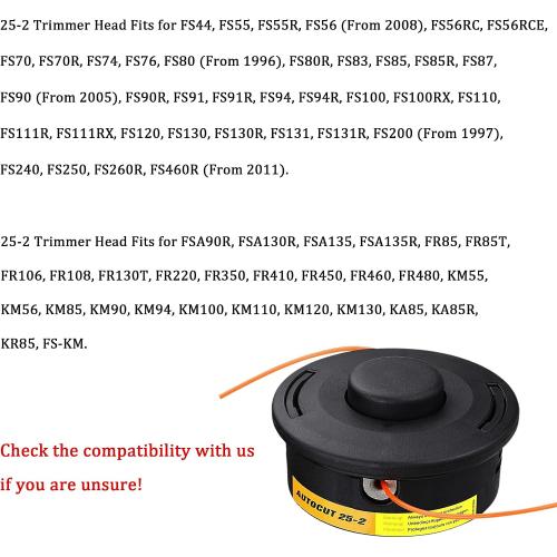 25-2 Bump Feed Trimmer Head Compatible with Stihl Weed Eater Head