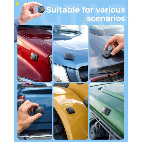 GPS Tracker for Vehicles,2 Year Battery Life,GPS Tracker,2pcs Black Hidden Magnetic case,Trackers for Tracking Vehicle,2pcs GPS Tracker,Ultra-Slim,No Monthly Fee for Android and iPhone,IP68