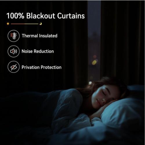 Brown Total Blackout Linen Pinch Pleated Curtains 96 Inches Long