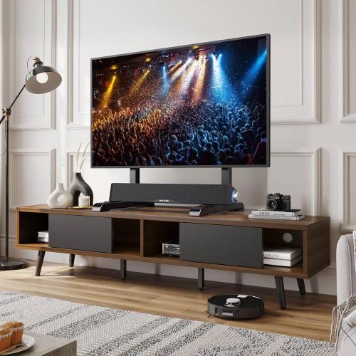 AX WABER Table Top TV Stand with Height Adjustable TV Legs Replacement for Most 37-86 Inch Flat Curved TVs,Steel TV Base Feet Holds up to 150 lbs with Cable Management, Max VESA 800x600mm Black