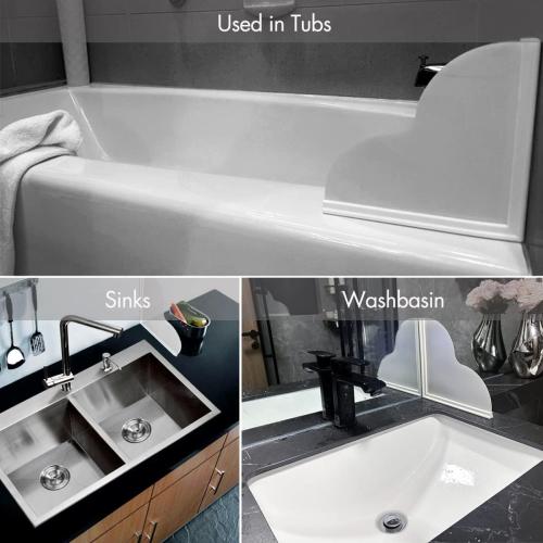 Spidfee Shower Splash Guard Kit, Large Splash Guards for Bathtub Waterproof Self-Adhesive Shower Corner Guards to Keep Water in Shower or Bath, Pack of 2 (9.25 x 9.25 inches)