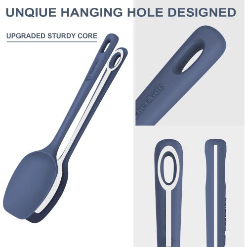 ChefAide 5 Pieces Silicone Spatulas Set, Heat Resistant Rubber Spatula