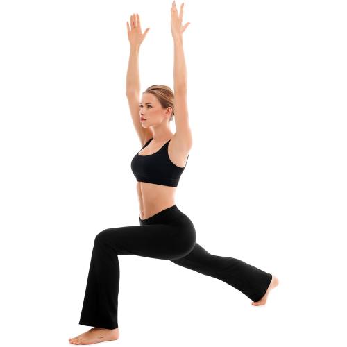 Size XL Black SINOPHANT Flare Leggings for Women with Pockets Yoga Pants