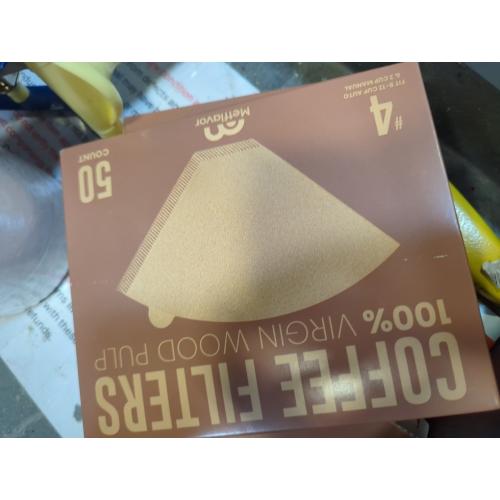 200 Count #4 Cone Coffee Filters, Unbleached Natural Paper Coffee Filters for 8–12 Cup Coffee Makers, Disposable #4 Cone Filters Compatible with Ninja Cuisinart, Drip Coffee Maker & Pour Over Brewers
