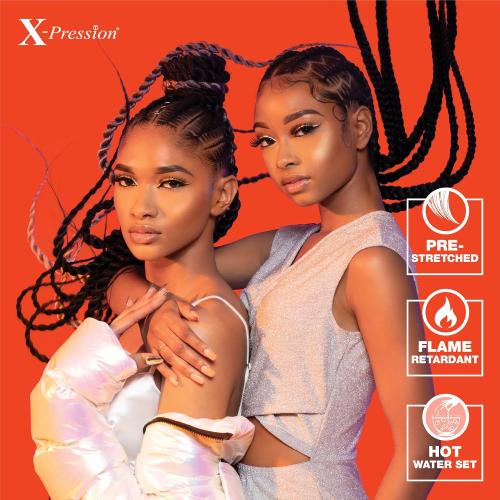 Sensationnel X-Pression Prestretched Braids-3X 58in,2pk 4 MEDBROWN