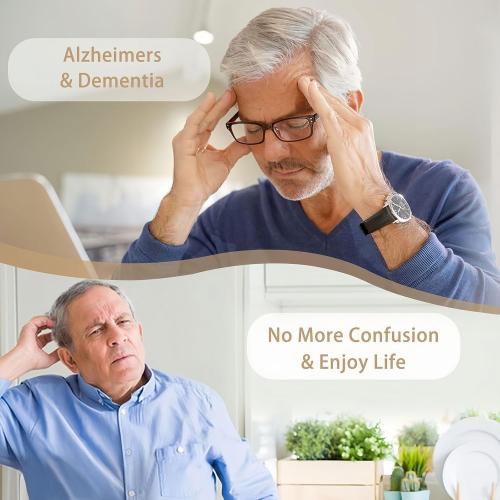 Digital Alarm Clock with Date and Day of the Week for Dementia Seniors, Multiple Alarm Types Sets,Voice Announcement Time, Auto DST, Gifts for Elderly People with Dementia & Alzheimers