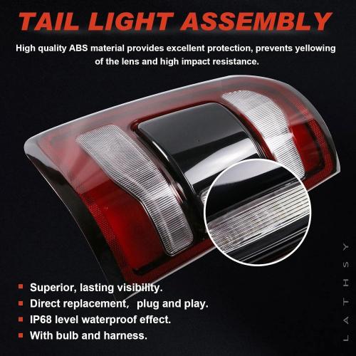 LED Tail Light Compatible With 2019-2024 Dodge Ram 1500 Driver Side