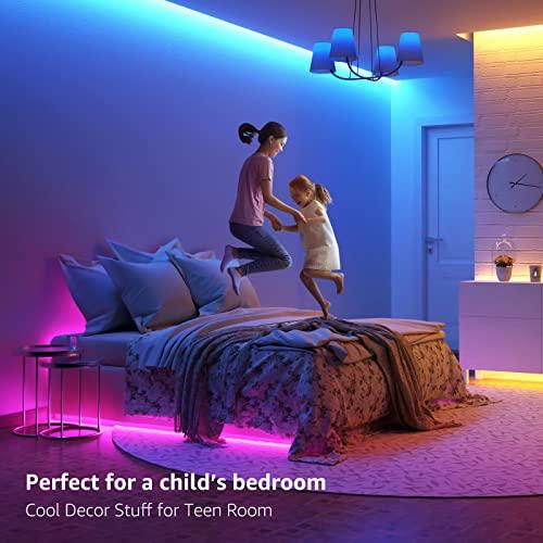 Lepro RGB LED Strip Lights Kit, 16.4ft 24V Flexible LED Light Strip, 5050 SMD LED, Color Changing Rope Light with Remote Controller and 24V Power Supp