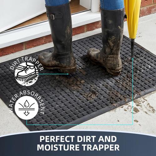 Front Door Mat Outside Entrance, Heavy Duty Doormat, 29.5x17