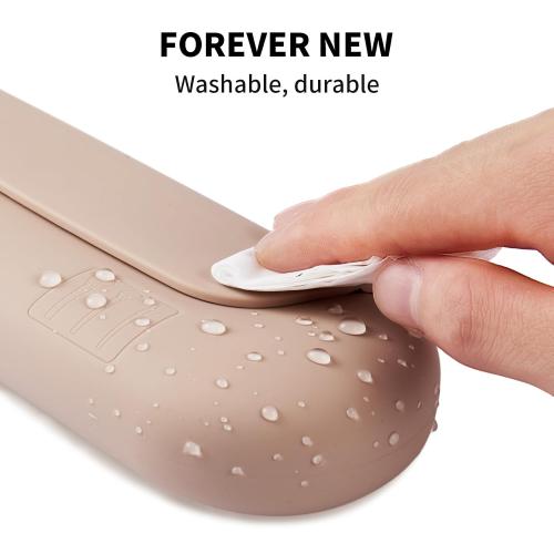 AGIKET Soft Silicone Makeup Brush Holder Large Travel Portable Cosmetic Bag