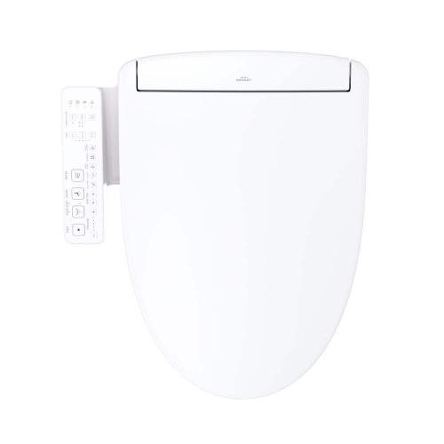 S2 Washlet Electric Heated Bidet Seat for Elongated Toilet in Cotton White