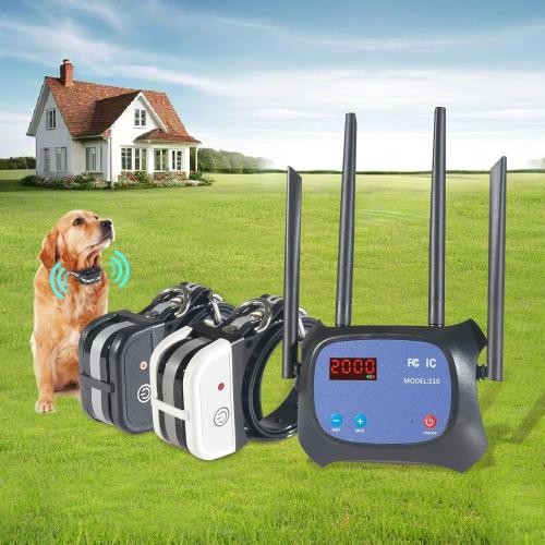 Plkm Dog Wireless Fence Pet Boundary Container 2026 Upgraded System, Adjustable Control Range, Safe Harmless Electric Wireless Dog Fence, Waterproof Rechargeable Collar Receiver
