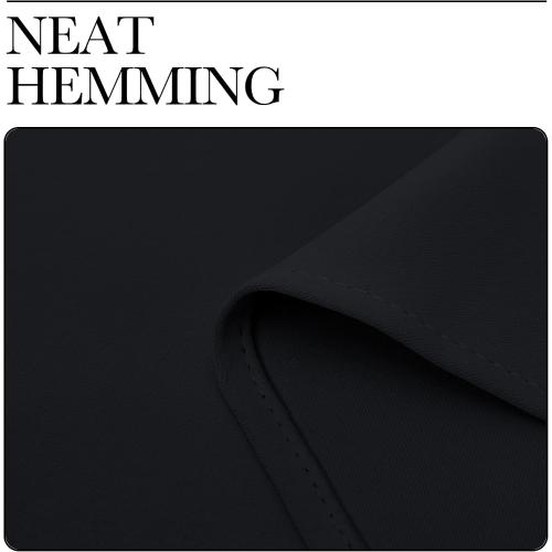 NICETOWN Black Blackout Curtains for Bedroom 42 Wide x 63 Long 2 Panels